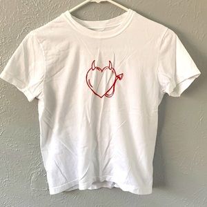 Brandy Melville Devil Heart Shirt